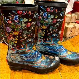 Johnny Was rain boots. Worn once. Excellent like new condition.